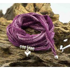 Heart & Silk Bracelet/Necklace (Pink) Heart & Silk Bracelet/Necklace (Pink)